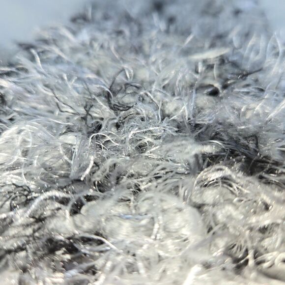 Fuzzy Chenille Scarf Beanie Lot of 4 Black White Gold Purple Red 34" to 44" - Picture 12 of 16